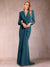 Trumpet/Mermaid V-Neck Long Sleeves Mother of the Bride Dresses with Ruffles