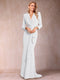 Trumpet/Mermaid V-Neck Long Sleeves Mother of the Bride Dresses with Ruffles