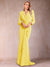 Trumpet/Mermaid V-Neck Long Sleeves Mother of the Bride Dresses with Ruffles