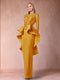Sheath/Column Scoop Long Sleeves Mother of the Bride Dresses with Applique