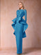 Sheath/Column Scoop Long Sleeves Mother of the Bride Dresses with Applique