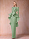 Sheath/Column Scoop Long Sleeves Mother of the Bride Dresses with Applique