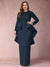 Sheath/Column Scoop Long Sleeves Plus Size Mother of Bride Dresses with Applique