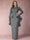 Sheath/Column Scoop Long Sleeves Plus Size Mother of Bride Dresses with Applique