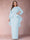 Sheath/Column Scoop Long Sleeves Plus Size Mother of Bride Dresses with Applique