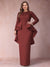 Sheath/Column Scoop Long Sleeves Plus Size Mother of Bride Dresses with Applique
