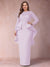 Sheath/Column Scoop Long Sleeves Plus Size Mother of Bride Dresses with Applique