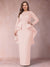 Sheath/Column Scoop Long Sleeves Plus Size Mother of Bride Dresses with Applique