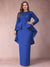 Sheath/Column Scoop Long Sleeves Plus Size Mother of Bride Dresses with Applique