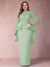 Sheath/Column Scoop Long Sleeves Plus Size Mother of Bride Dresses with Applique