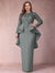 Sheath/Column Scoop Long Sleeves Plus Size Mother of Bride Dresses with Applique