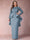 Sheath/Column Scoop Long Sleeves Plus Size Mother of Bride Dresses with Applique