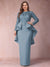 Sheath/Column Scoop Long Sleeves Plus Size Mother of Bride Dresses with Applique