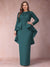 Sheath/Column Scoop Long Sleeves Plus Size Mother of Bride Dresses with Applique