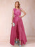 A-Line/Princess V-Neck 3/4 Sleeves 2 Pieces Pantsuits with Bow Knot