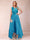 A-Line/Princess V-Neck 3/4 Sleeves 2 Pieces Pantsuits with Bow Knot