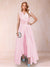 A-Line/Princess V-Neck 3/4 Sleeves 2 Pieces Pantsuits with Bow Knot