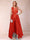 A-Line/Princess V-Neck 3/4 Sleeves 2 Pieces Pantsuits with Bow Knot