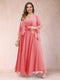 A-Line/Princess V-Neck 3/4 Sleeves 2 Pieces Plus Size Mother of the Bride Dresses with Applique