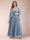 A-Line/Princess V-Neck 3/4 Sleeves 2 Pieces Plus Size Mother of the Bride Dresses with Applique