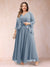 A-Line/Princess V-Neck 3/4 Sleeves 2 Pieces Plus Size Mother of the Bride Dresses with Applique