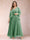 A-Line/Princess V-Neck 3/4 Sleeves 2 Pieces Plus Size Mother of the Bride Dresses with Applique