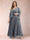 A-Line/Princess V-Neck 3/4 Sleeves 2 Pieces Plus Size Mother of the Bride Dresses with Applique