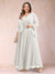 A-Line/Princess V-Neck 3/4 Sleeves 2 Pieces Plus Size Mother of the Bride Dresses with Applique