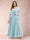 A-Line/Princess V-Neck 3/4 Sleeves 2 Pieces Plus Size Mother of the Bride Dresses with Applique