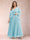 A-Line/Princess V-Neck 3/4 Sleeves 2 Pieces Plus Size Mother of the Bride Dresses with Applique
