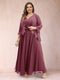A-Line/Princess V-Neck 3/4 Sleeves 2 Pieces Plus Size Mother of the Bride Dresses with Applique