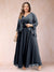 A-Line/Princess V-Neck 3/4 Sleeves 2 Pieces Plus Size Mother of the Bride Dresses with Applique