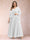 A-Line/Princess V-Neck 3/4 Sleeves 2 Pieces Plus Size Mother of the Bride Dresses with Applique