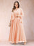 A-Line/Princess V-Neck 3/4 Sleeves 2 Pieces Plus Size Mother of the Bride Dresses with Applique