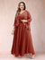 A-Line/Princess V-Neck 3/4 Sleeves 2 Pieces Plus Size Mother of the Bride Dresses with Applique