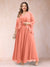 A-Line/Princess V-Neck 3/4 Sleeves 2 Pieces Plus Size Mother of the Bride Dresses with Applique