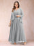A-Line/Princess V-Neck 3/4 Sleeves 2 Pieces Plus Size Mother of the Bride Dresses with Applique