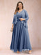 A-Line/Princess V-Neck 3/4 Sleeves 2 Pieces Plus Size Mother of the Bride Dresses with Applique