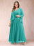A-Line/Princess V-Neck 3/4 Sleeves 2 Pieces Plus Size Mother of the Bride Dresses with Applique