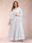 A-Line/Princess V-Neck 3/4 Sleeves 2 Pieces Plus Size Mother of the Bride Dresses with Applique