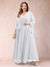 A-Line/Princess V-Neck 3/4 Sleeves 2 Pieces Plus Size Mother of the Bride Dresses with Applique