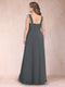 A-Line/Princess Scoop 3/4 Sleeves 2 Pieces Plus Size Mother of the Bride Dresses with Rhinestone