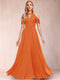 A-Line/Princess Cold Shoulder Short Sleeves Mother of the Bride Dresses with Applique