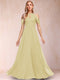 A-Line/Princess Cold Shoulder Short Sleeves Mother of the Bride Dresses with Applique