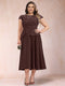 A-Line/Princess Chiffon Scoop Short Sleeves Plus Size Mother of the Bride Dresses with Applique