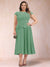 A-Line/Princess Chiffon Scoop Short Sleeves Plus Size Mother of the Bride Dresses with Applique
