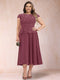 A-Line/Princess Chiffon Scoop Short Sleeves Plus Size Mother of the Bride Dresses with Applique