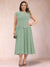A-Line/Princess Chiffon Scoop Short Sleeves Plus Size Mother of the Bride Dresses with Applique