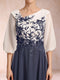 A-Line/Princess V-Neck Half Sleeves Mother of the Bride Dresses with Ruffles