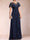 A-Line/Princess V-Neck Short Sleeves Mother of the Bride Dresses with Watteau Train